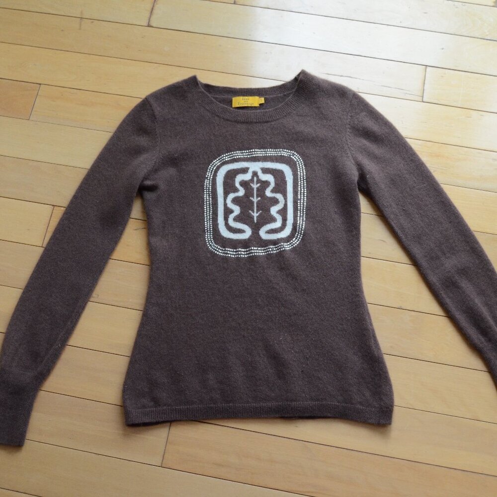 Ines De La Fressange Women's Beaded Cashmere Sweater Size S